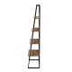 ΡΑΦΙΕΡΑ FB918376.01 ΜΕΤΑΛΛΟ--ΜΕΛΑΜΙΝΗ ΣΕ OAK 75x36x185Υεκ.