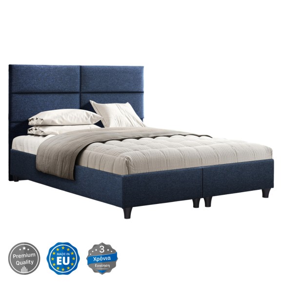 ΚΡΕΒΑΤΙ ΑΠΟ ΜΠΛΕ ΥΦΑΣΜΑ FB9616.08 ΓΙΑ ΣΤΡΩΜΑ 160x200 εκ.