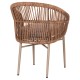 ΠΟΛΥΘΡΟΝΑ ΑΛΟΥΜΙΝΙΟΥ FB96265.03 ΚΑΠΟΥΤΣΙΝΟ- P.E.RATTAN ΣΕ ΦΥΣΙΚΟ 58x61x75Υεκ.