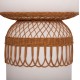 ΒΟΗΘΗΤΙΚΟ ΤΡΑΠΕΖΙ FB918159.02 FIBER CEMENT ΛΕΥΚΟ & RATTAN--Φ60x76,5Υεκ