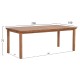 ΤΡΑΠΕΖΙ ΟΡΘΟΓΩΝΙΟ FB96616 ΞΥΛΟ TEAK--ΦΥΣΙΚΟ 200x100x75Υεκ.