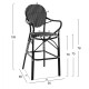 ΣΚΑΜΠΟ ΑΛΟΥΜΙΝΙΟΥ BAMBOO LOOK ΜΕ WICKER ΜΑΥΡΟ ΛΕΥΚΟ FB95794.02 56x60x126 εκ.