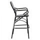 ΣΚΑΜΠΟ ΑΛΟΥΜΙΝΙΟΥ BAMBOO LOOK ΜΕ WICKER ΜΑΥΡΟ ΛΕΥΚΟ FB95794.02 56x60x126 εκ.