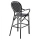 ΣΚΑΜΠΟ ΑΛΟΥΜΙΝΙΟΥ BAMBOO LOOK ΜΕ WICKER ΜΑΥΡΟ ΛΕΥΚΟ FB95794.02 56x60x126 εκ.
