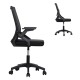 ΚΑΡΕΚΛΑ ΓΡΑΦΕΙΟΥ FB91225.01 PP & MESH ΥΦΑΣΜΑ--ΜΑΥΡΟ 58x55x100Υεκ