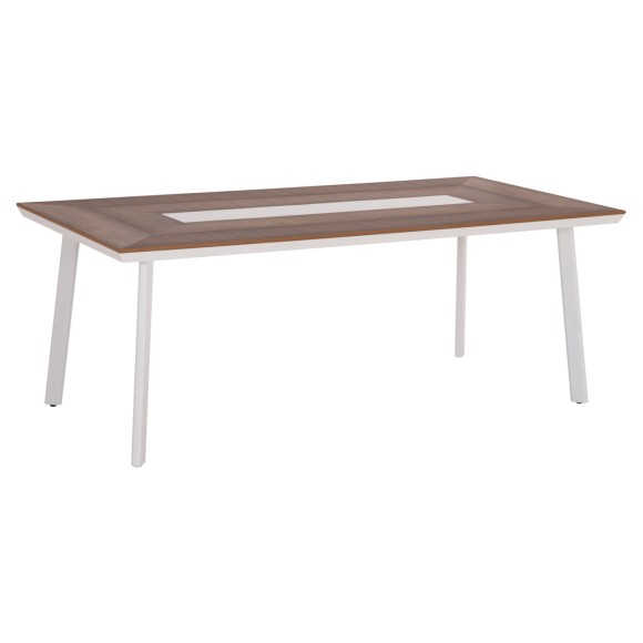 ΤΡΑΠΕΖΙ ΑΛΟΥΜΙΝΙΟΥ FB95131.11 ΛΕΥΚΟ ΜΕ POLYWOOD TOP 200x100x75Υεκ