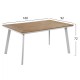 ΤΡΑΠΕΖΙ ΑΛΟΥΜΙΝΙΟΥ ΜΕ POLYWOOD FB95132.11 ΛΕΥΚΟ 160x92x72
