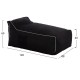 ΠΟΥΦ ZAFER FB95772.12 ΜΕ TEXTILINE ΜΑΥΡΟ ΚΑΙ ΛΕΥΚΟ ΡΕΛΙ 88x128x40-60Υ εκ.