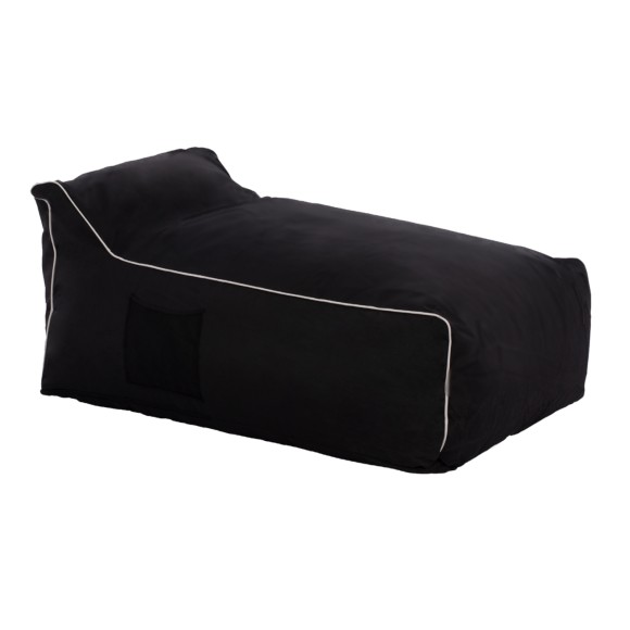 ΠΟΥΦ ZAFER FB95772.12 ΜΕ TEXTILINE ΜΑΥΡΟ ΚΑΙ ΛΕΥΚΟ ΡΕΛΙ 88x128x40-60Υ εκ.