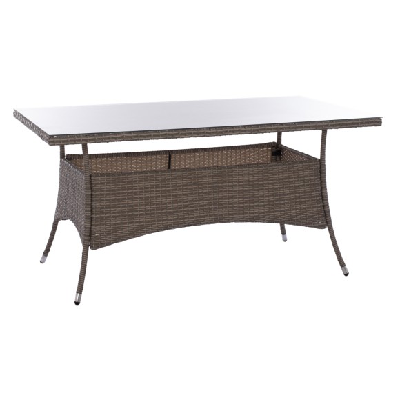 ΤΡΑΠΕΖΙ ΜΕΤΑΛΛΙΚΟ FB95507.01 WICKER ΓΚΡΙ 150x90x75Υεκ.