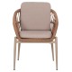 ΠΟΛΥΘΡΟΝΑ ΑΛΟΥΜΙΝΙΟΥ FB96272.03 ΚΑΠΟΥΤΣΙΝΟ-P.E.RATTAN-ΜΠΕΖ ΥΦΑΣΜΑ 65x60x76Υεκ