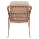 ΠΟΛΥΘΡΟΝΑ ΑΛΟΥΜΙΝΙΟΥ FB96272.03 ΚΑΠΟΥΤΣΙΝΟ-P.E.RATTAN-ΜΠΕΖ ΥΦΑΣΜΑ 65x60x76Υεκ