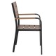 ΠΟΛΥΘΡΟΝΑ ΑΛΟΥΜΙΝΙΟΥ ΜΑΥΡΗ ΜΕ POLYWOOD FB95127.03 56x55x85,5Yεκ.