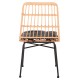 ΚΑΡΕΚΛΑ FB95705.11 ΜΑΥΡΗ ΜΕΤΑΛΛΙΚΗ ΜΕ ΜΑΞΙΛΑΡΙ-WICKER ΜΠΕΖ 46,5x50x85Υεκ.