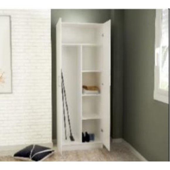 ΝΤΟΥΛΑΠΑ ΒΟΗΘΗΤΙΚΗ 80Χ50Χ190 ΛΕΥΚΗ ΔΥΟ ΠΟΡΤΕΣ