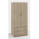 ΝΤΟΥΛΑΠΑ 80Χ52Χ180 2ΦΥΛΛΗ ΜΕ 2 ΣΥΡΤΑΡΙΑ (NATURAL)Wardrobe 4 Α100 SONOMA