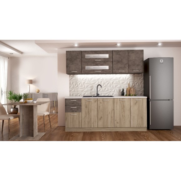 ΚΟΥΖΙΝΑ SOREL H206X200X60 (609  539/023) ΜΕ ΠΑΓΚΟ