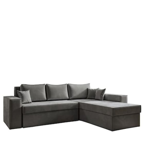 ΚΑΝΑΠΕΣ ΓΩΝΙΑ 283X214X85 ΓΚΡΙ OLYMP-M ΑΝΑΣΤΡΕΨΙΜΟΣ ΚΡΕΒΑΤΙ /ΑΠΟΘ.ΧΩΡΟΣ LETTO93 ΕΙΣΑΓΩΓΗΣ