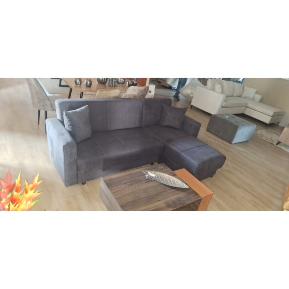 ΚΑΝΑΠΕΣ ΓΩΝΙΑ 205X140X76 MARBELLA ΓΚΡΙ ΣΚΟΥΡΟ 57-019(ΕΙΣΑΓΩΓΗΣ)