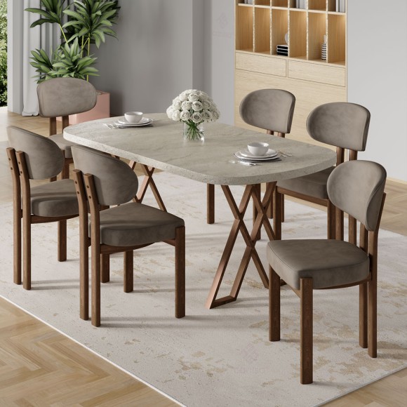 ΣΕΤ 5 ΤΜΧ ΤΡΑΠΕΖΙ PEGASOS 76*168*90 +4 ΚΑΡΕΚΛΕΣARIANDI (376.20.101703 + 4TMX 376.20.201718)