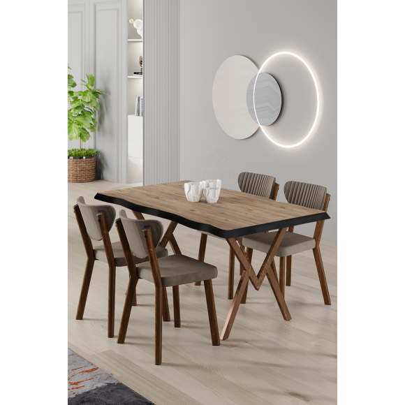 ΣΕΤ 5 ΤΜΧ ΤΡΑΠΕΖΙ HELIOS 73Χ140Χ80  + 4 ΚΑΡΕΚΛΕΣ  DAFNI (376.20.104607+4ΤΜΧ 376.20.204618)