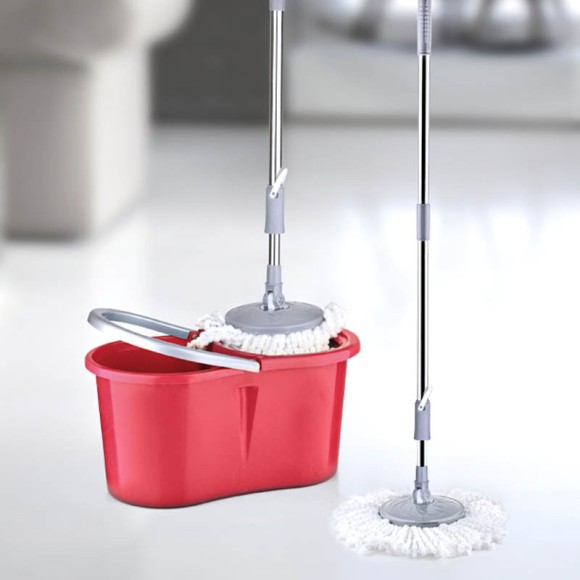 ΣΕΤ ΚΟΥΒΑΣ ΜΕ ΣΦΟΥΓΓΑΡΙΣΤΡΑ Linda 360 SPIN MOP 0015 ΔΙΑΦΟΡΑ ΧΡΩΜΑΤΑ